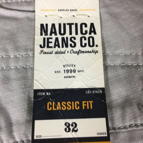 NAUTICAL JEANS CO Mens 32 CARGO Classic Fit Shorts Tan Multi Pocket NWT $59 MSRP - Picture 5 of 8